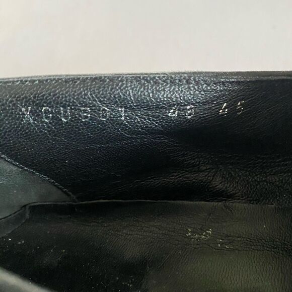 GIORGIO ARMANI Mens Black Soft Perforated Leather Shoes Size 45.Made In Italy
